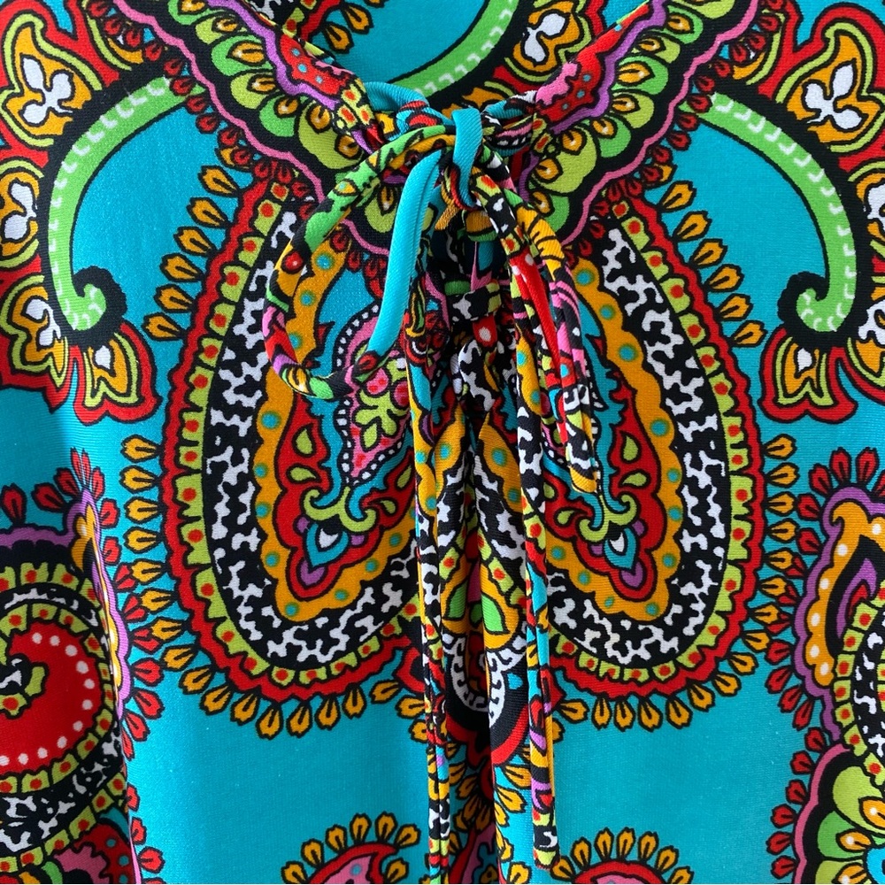 Chico's Paisley Print Top Size 2 - Picture 3 of 9